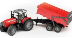 Bruder Massey Ferguson 7480 traktor med Vagn 02045