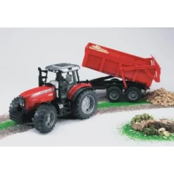 Bruder Massey Ferguson 7480 traktor med Vagn 02045