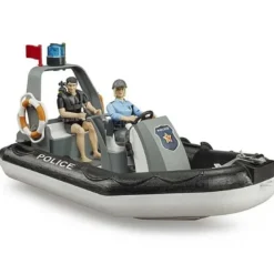 Bruder Polisbil RAM 2500 med båtkärra och figurer 02507