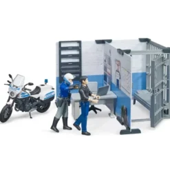Bruder polisstation med motorcykel och figurer 62732