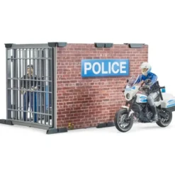 Bruder polisstation med motorcykel och figurer 62732