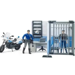 Bruder polisstation med motorcykel och figurer 62732