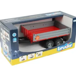 Bruder Trailer med Tippbart Flak och Fällbara Lämmar 02019