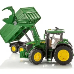 Bruder Traktor John Deere 7R 350 med släp 03155