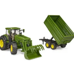 Bruder Traktor John Deere 7R 350 med släp 03155