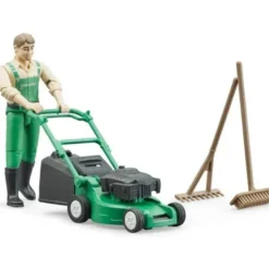 Bruder Trädgårdsmästare Figur med gräsklippare 62103