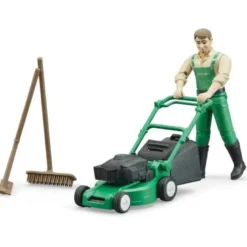 Bruder Trädgårdsmästare Figur med gräsklippare 62103