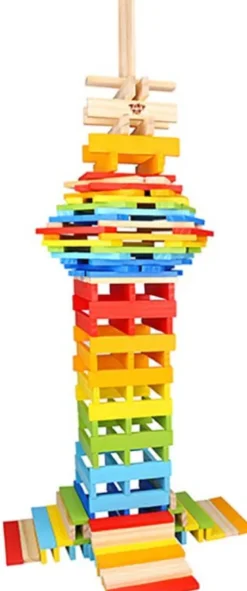 Byggstavar 150 delar i trä Tooky Toy