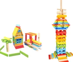 Byggstavar 150 delar i trä Tooky Toy