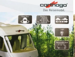 Campingbil Leksaksbil Carthago Camper med lampor Kids Globe