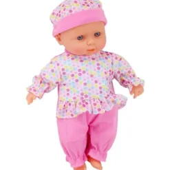 Docka med 8 olika ljud och rosa kläder Baby Rose