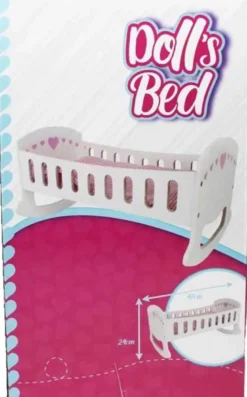 Dockvagga vit för dockor Woodi World Toy