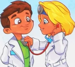Doktorsrock med tillbehör för barn 3-7 år