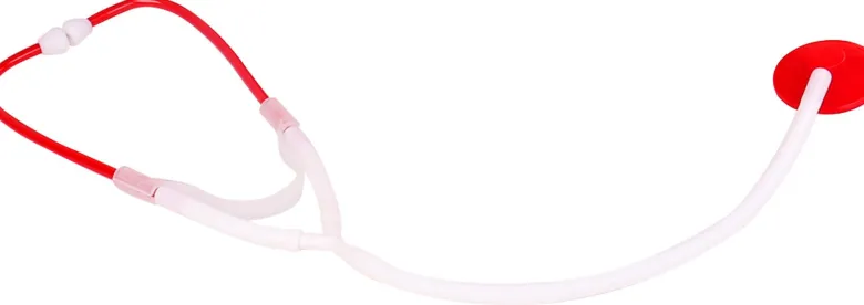 Doktorsväska med tillbehör i trä, stetoskop mm. 11 delar Tooky Toy