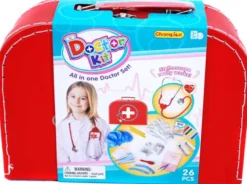 Doktorväska med tillbehör till barn för att leka doktor 26 delar