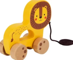Dragleksak i trä lejon Tooky Toy