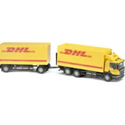 Emek Leksakslastbil Scania P DHL Distributionsbil med Släp