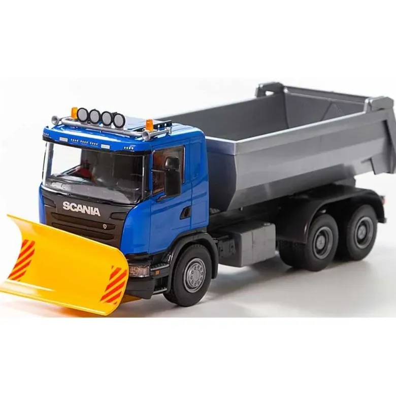 Emek Scania G 490 Lastbil med Plog Blå