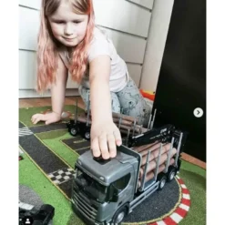 Emek Scania R 500 Timmerbil Grå med Kranhytt