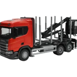 Emek Scania R 500 Timmerbil Röd med Kranhytt