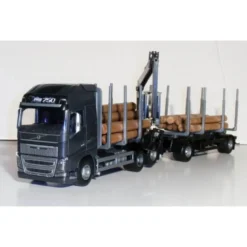 Emek Volvo FH16/750 Timmerbil Svart Kranhytt