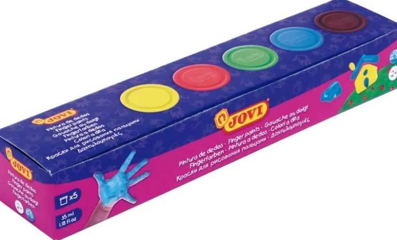 Fingerfärg Hobbyfärg till barn 5 x 35 ml Jovi