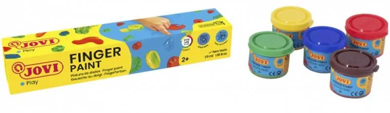 Fingerfärg Hobbyfärg till barn 5 x 35 ml Jovi