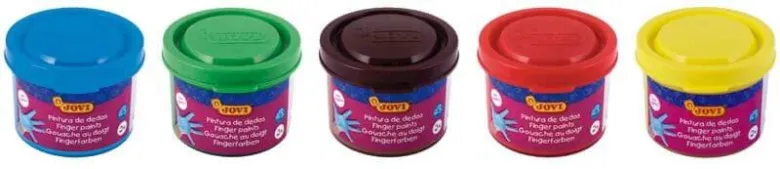 Fingerfärg Hobbyfärg till barn 5 x 35 ml Jovi