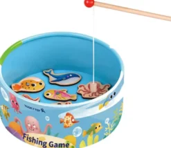 Fiskespel i trä med magneter och fiskedamm Tooky Toy
