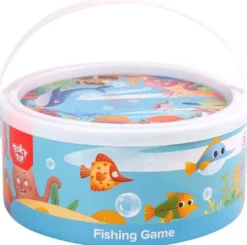 Fiskespel i trä med magneter och fiskedamm Tooky Toy