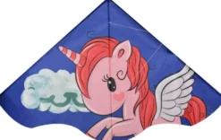 Flygdrake leksak Kite Enhörning 136 x 65 cm