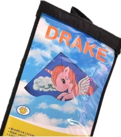 Flygdrake leksak Kite Enhörning 136 x 65 cm