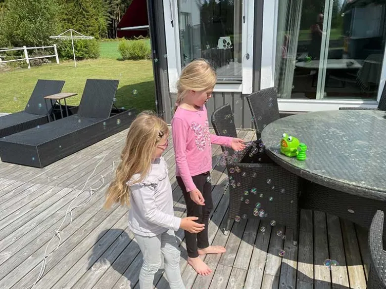Groda Såpbubbelmaskin med bubbelvätska