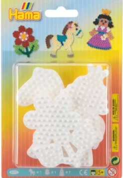 Hama Midi Pärlplattor Blomma, Häst och prinsessa 3 st