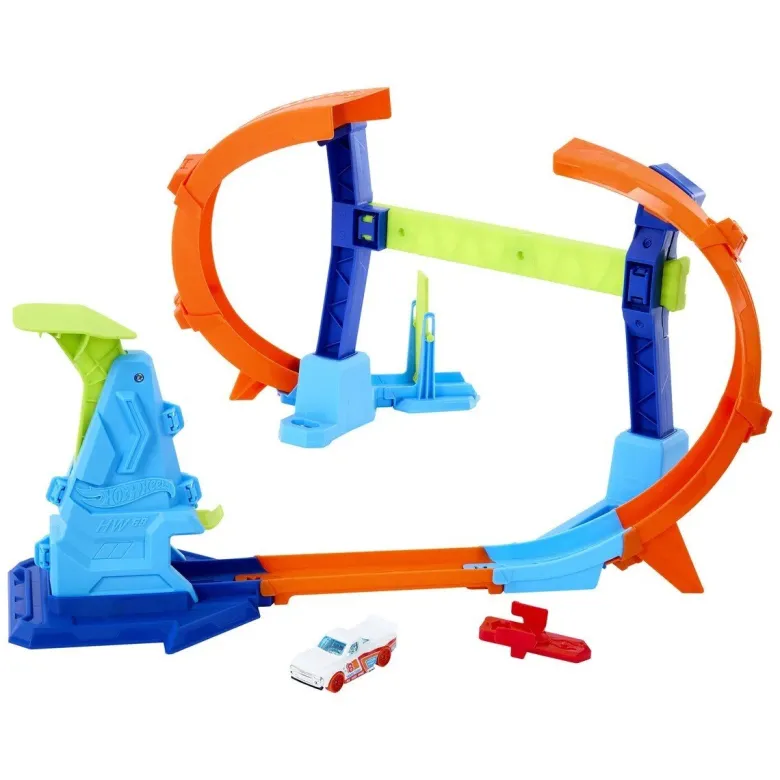 Hot Wheels Stunt Tracks Corkscrew Jump Champion
