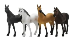 Hästar 4 st. leksaksdjur till stall Kids Globe 1:32