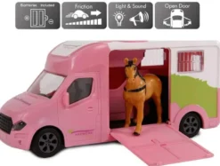 Hästransport med ljus och ljud Anemone Leksaksbil Rosa Kids Globe