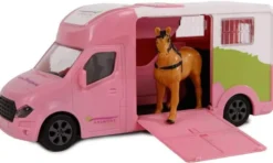 Hästransport med ljus och ljud Anemone Leksaksbil Rosa Kids Globe