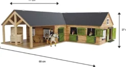 Häststall 4 st. stallboxar Deluxe till Schleich hästar Kids Globe 1:24