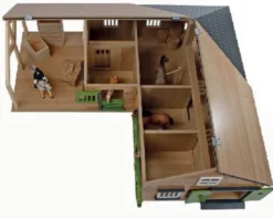 Häststall 4 st. stallboxar Deluxe till Schleich hästar Kids Globe 1:24