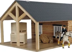 Häststall 4 st. stallboxar Deluxe till Schleich hästar Kids Globe 1:24