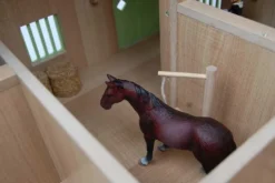 Häststall 4 st. stallboxar Deluxe Rosa till Schleich hästar Kids Globe 1:24