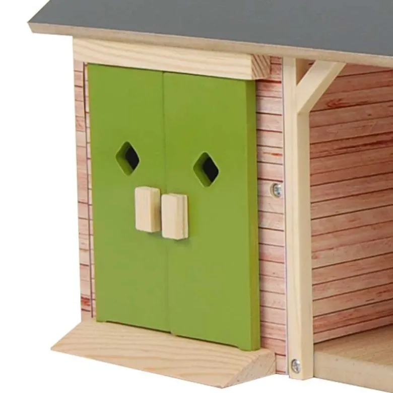 Häststall 2 st. stallboxar och garage leksak Kids Globe 1:32