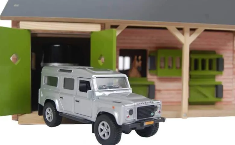 Häststall 2 st. stallboxar och garage leksak Kids Globe 1:32
