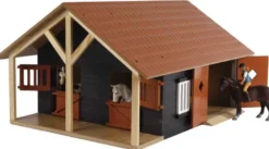 Häststall 2 st. stallboxar till hästar Schleich Kids Globe 1:24
