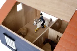Häststall 2 st. stallboxar till hästar Schleich Kids Globe 1:24