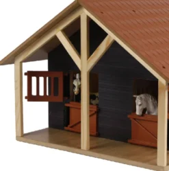Häststall 2 st. stallboxar till hästar Schleich Kids Globe 1:24