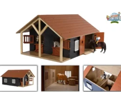 Häststall 2 st. stallboxar till hästar Schleich Kids Globe 1:24