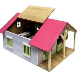 Häststall 2 st. stallboxar till Schleich hästar Kids Globe 1:24
