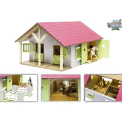 Häststall 2 st. stallboxar till Schleich hästar Kids Globe 1:24